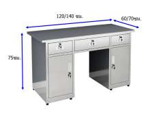 โต๊ะทำงานสแตนเลส,โต๊ะวางคอมพิวเตอร์สแตนเลส,โต๊ะสแตนเลสมีลิ้นชัก, 0