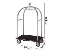 รถเข็นกระเป๋าสแตนเลสผิวด้าน เกรดพรีเมี่ยม รุ่นCW-089-1-1