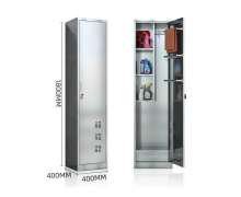 ตู้เก็บอุปกรณ์ทำความสะอาดสแตนเลส304 หนา0.9 มิล 1ประตู 40*40 สูง 180 ซม. 0
