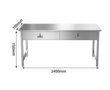 โต๊ะสแตนเลสมีลิ้นชัก