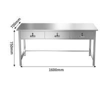 โต๊ะสแตนเลสมีลิ้นชัก