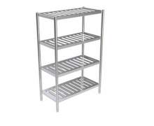 ชั้นวางของสแตนเลส 4 ชั้น สแตนเลสเกรด304 T1-1 ขนาด 500x1500x1500 mm. สั่งทำได้