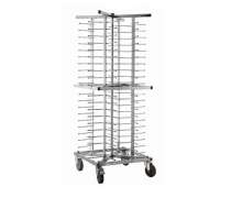 รถเข็นจาน แร็คเสียบจานแบบมีล้อ 80 ใบ 600*600*1610 mm.Plate rack trolley สแตนเลส ใช้งานด้านอาหารได้ (สั่งขั้นต่ำ2ชิ้น)