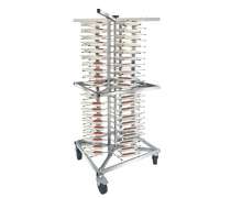 รถเข็นจาน แร็คเสียบจานแบบมีล้อ 80 ใบ 600*600*1610 mm.Plate rack trolley สแตนเลส ใช้งานด้านอาหารได้ (สั่งขั้นต่ำ2ชิ้น)