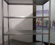 ชั้นวางของสแตนเลส PO1 โรงงานผลิต ขนาด 500x1200x1500mm. 11000 บาท สแตนเลสเกรด304 แผ่นหนา1.2 มิล มีสินค้า 9 ชิ้น