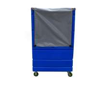 รถเข็นผ้า linen trolley Laundry Trolleyพลาสติก สีน้ำเงิน ขนาด  L1040*W640*H1750mm
