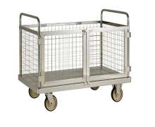 รถเข็นผ้าตะแกรงมีประตูด้านหน้า2บาน  linen trolley รถเข็นเอนกประสงค์  รุ่น CW-076-8 0