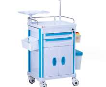 รถเข็นทางการแพทย์ Emergency Cart รถเข็นหัตถการ รถเข็นฉุกเฉิน รถเข็นทำแผล ABS ขนาด 625*475*950mm. ราคา 18000 บาท  ขนาด 750*475*950mm. ราคา 20000 บาท ขนาด 850*520*950 mm.  ราคา 22000 บาท 0