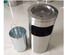 ถังขยะสแตนเลสมีที่เขี่ยบุหรี่ทรงกลมขนาด 30 สูง 61 ซม. มีถังใส่ขยะด้านใน (ขนาด 12 นิ้ว สูง 24 นิ้ว)