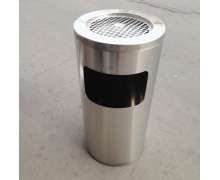 ถังขยะสแตนเลสมีที่เขี่ยบุหรี่ทรงกลมขนาด 30 สูง 61 ซม. มีถังใส่ขยะด้านใน (ขนาด 12 นิ้ว สูง 24 นิ้ว)