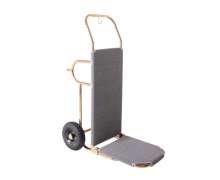 รถเข็นกระเป๋าสัมภาระ สแตนเลส304สีไทเทเนียมท่อกลม25มิล ล้อลม 10 นิ้ว   Bellboy Trolley รุ่น CW-047-6-1 0