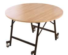 โต๊ะกลมพับเก็บได้ โต๊ะoval table  โต๊ะกลมรูปไข่ มี 4 ขนาด ให้เลือก พื้นผิวสีไม้