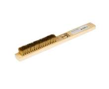 แปรงทองเหลือง 5 แถว ขัดทองเหลือง ขัดเครื่องเงิน แปรงลวด  ตราสมอ 0