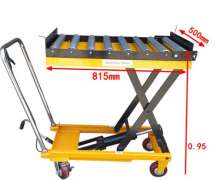 Table lift truck รถเข็นท้องแบน ยกปรับระดับได้ รถเข็น4ล้อ รอบรับน้ำหนักได้500กก. พื้นโรลเลอร์