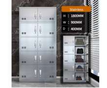 ตู้ล็อคเกอร์ ตู้เก็บของ สแตนเลส จำนวนช่องมี 2,3,4,6,8,9,10,12,15 ช่อง