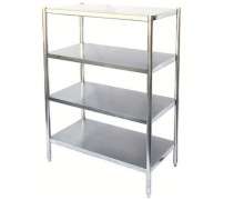 ชั้นวางของสแตนเลส 4 ชั้น PO1-1 ผลิต เกรด 304  ขนาด 500x1500x1500 mm.