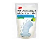 น้ำยาล้างจาน 3M สูตรมะนาว ชนิดเข้มข้น แบบถุง ขนาด 550 ml.  0