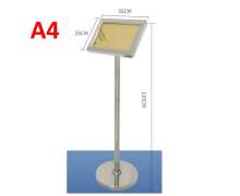 ป้ายโปสเตอร์สแตนเลส A4 หน้าเอียง 0