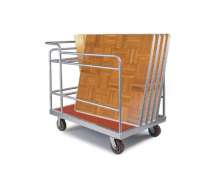 รถเข็นสแตนเลสใส่แผ่นแด้นซ์ฟอล์ รถเข็นแผ่น Dance floor CW-015 ขนาด 65W*120L*145Hcm 0