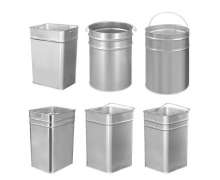 ถังด้านในถังขยะ สังกะสี มีแบบทรงกลม และแบบสี่เหลี่ยม 0