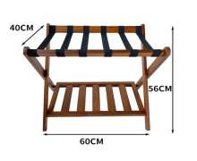 ที่วางกระเป๋าเดินทางใช้ในโรงแรม รุ่น CW-033-5 สีโอ๊ด ขนาด กางแล้ว  43*67 สูง 51 ซม 0