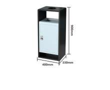 ถังขยะสแตนเลส 70 ลิตร แผ่นสแตนเลส เกรด201 หนา 0.8 มิล ทำสี  ขนาด 40*30 สูง 90 ซม.