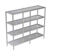 ชั้นวางของสแตนเลส4ชั้น สแตนเลสเกรด304 T2-1พื้นโปร่ง ขนาด 500x1800x1500 mm. 