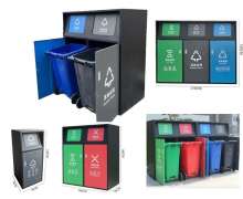 ถังขยะสแตนเลสสีดำ ใส่ถัง240ลิตร 0