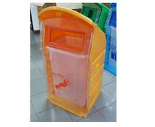 ถังขยะพลาสติก ใสมองเห็นขยะ วางนอกอาคาร ในอาคาร ขนาด 530*535*1075 mm 95 ลิตร  (ขนาดต่อใบ)ราคาต่อใบ 0