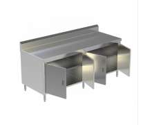 ตู้สแตนเลส Cabinet Stainless ทำด้วยสแตนเลส เกรด 304 หนา 1.2 มิล มีขาปรับ ด้านในมีชั้นวางของ ปรับ-ขึ้น-ลงได้  สั่งทำตามขนาดลูกค้าได้ 0