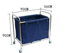 รถเข็นผ้าสแตนเลสเกรด304 300กก CW-074 (ไทย)แข็งแรง  ผลิตในไทย ว 60*90*95 cm. มีสินค้า