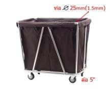 รถเข็นผ้าสแตนเลสเกรด304 CW-058-1-1 (ไทย)  300กก.โครงเชื่อมแข็งแรงไม่น็อคดาว 60*90*80 cm. 