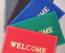 พรมดักฝุ่น สำเร็จรูปมีข้อความwelcome ขนาด50*70ซม.
