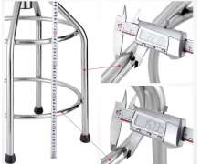 เก้าอี้สแตนเลสสูง90ซม. (32) ปรับสูง-ต่ำได้ 73-90 ซม.