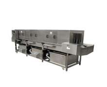 เครื่องล้างตะกร้า,เครื่องล้างกะบะพลาสติก,3000*1250*1600mm ล้างภาชนะได้ 400 ชิ้นต่อชั่วโมง ล้างน้ำร้อน น้ำเย็น 0