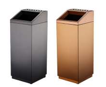 ถังขยะสแตนเลสพรีเมี่ยม ไม่ทิ้งรอยนิ้วมือ มีถังด้านใน วางเรียงเป็นถังขยะแยกประเภทขยะ ติกสติกเกอร์ตามแบบลูกค้าได้ 0