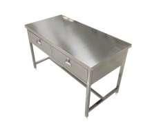 โต๊ะสแตนเลส2ลิ้นชัก ขนาด 1200*600*800mm 0
