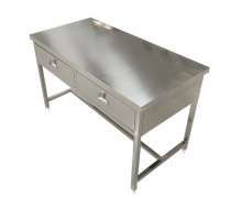 โต๊ะสแตนเลส2ลิ้นชัก ขนาด 1200*600*800mm