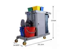 รถเข็นแม่บ้านพลาสติก Maid trolley รุ่น F4-2-5