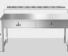 โต๊ะสแตนเลสมีลิ้นชัก