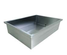 กะบะสแตนเลส เกรด 304 มีวาวล์ปล่อยน้ำทิ้ง ขนาด 1000*760*250mm 0