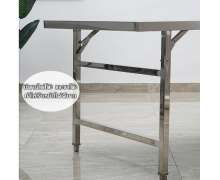 โต๊ะสแตนเลสพับได้ โต๊ะพับขาเหลี่ยม โต๊ะพับได้ โต๊ะพับอเนกประสงค์ table stainless steel ไม่ใช้พื้นที่ โต๊ะทํางานพับได้