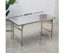 โต๊ะสแตนเลสพับได้ โต๊ะพับขาเหลี่ยม โต๊ะพับได้ โต๊ะพับอเนกประสงค์ table stainless steel ไม่ใช้พื้นที่ โต๊ะทํางานพับได้