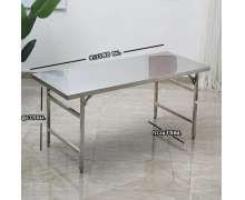 โต๊ะสแตนเลสพับได้ โต๊ะพับขาเหลี่ยม โต๊ะพับได้ โต๊ะพับอเนกประสงค์ table stainless steel ไม่ใช้พื้นที่ โต๊ะทํางานพับได้