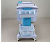 รถเข็นทางการแพทย์ ABS รถเข็นฉุกเฉิน รถเข็นหัตถการ 3ลิ้นชัก รุ่น CW-065-0-1-3 ขนาด 480*780 สูง 1000 mm. ถังขยะเท้าเหยียบ