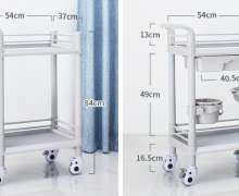 รถเข็นทางการแพทย์ ABS 2 ชั้น 3 ชั้น มีลิ้นชัก 