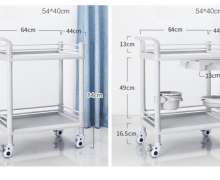 รถเข็นทางการแพทย์ ABS 2 ชั้น 3 ชั้น มีลิ้นชัก 