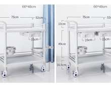 รถเข็นทางการแพทย์ ABS 2 ชั้น 3 ชั้น มีลิ้นชัก 