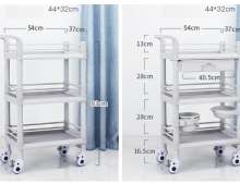 รถเข็นทางการแพทย์ ABS 2 ชั้น 3 ชั้น มีลิ้นชัก 