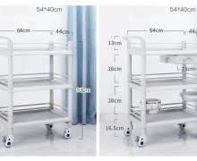 รถเข็นทางการแพทย์ ABS 2 ชั้น 3 ชั้น มีลิ้นชัก 